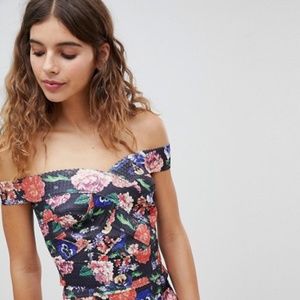 New Look Floral Bardot Co-Ord Top